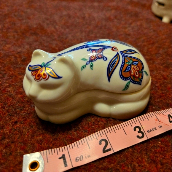 Vintage Byzantium Japan For Elizabeth Arden Porcelain Cat Candle Unused - Picture 1 of 7